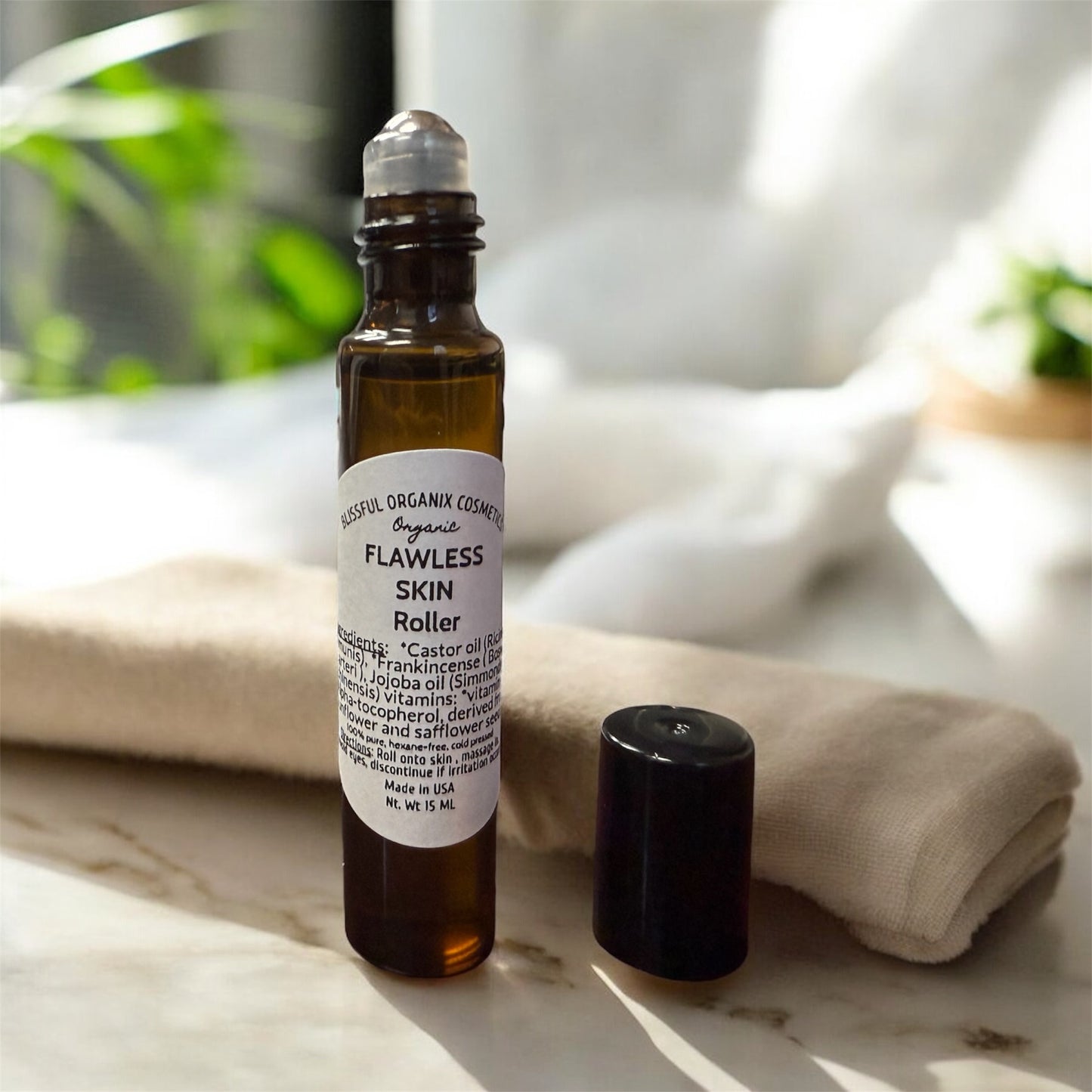 Organic Castor Oil & Frankincense Flawless Skin Roller – 15ml