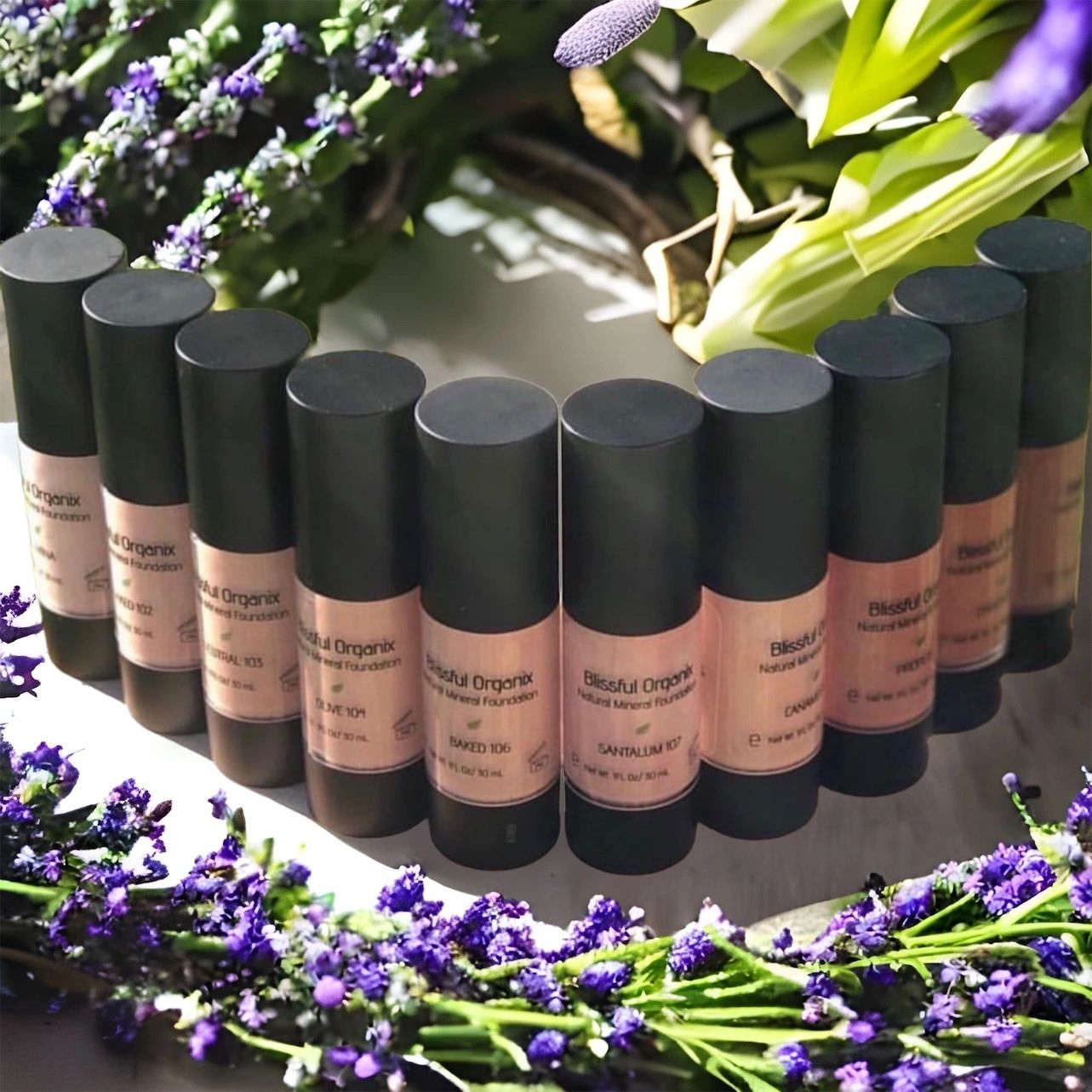 Blissful Organix Mineral Foundation Glass Bottle 30 ML