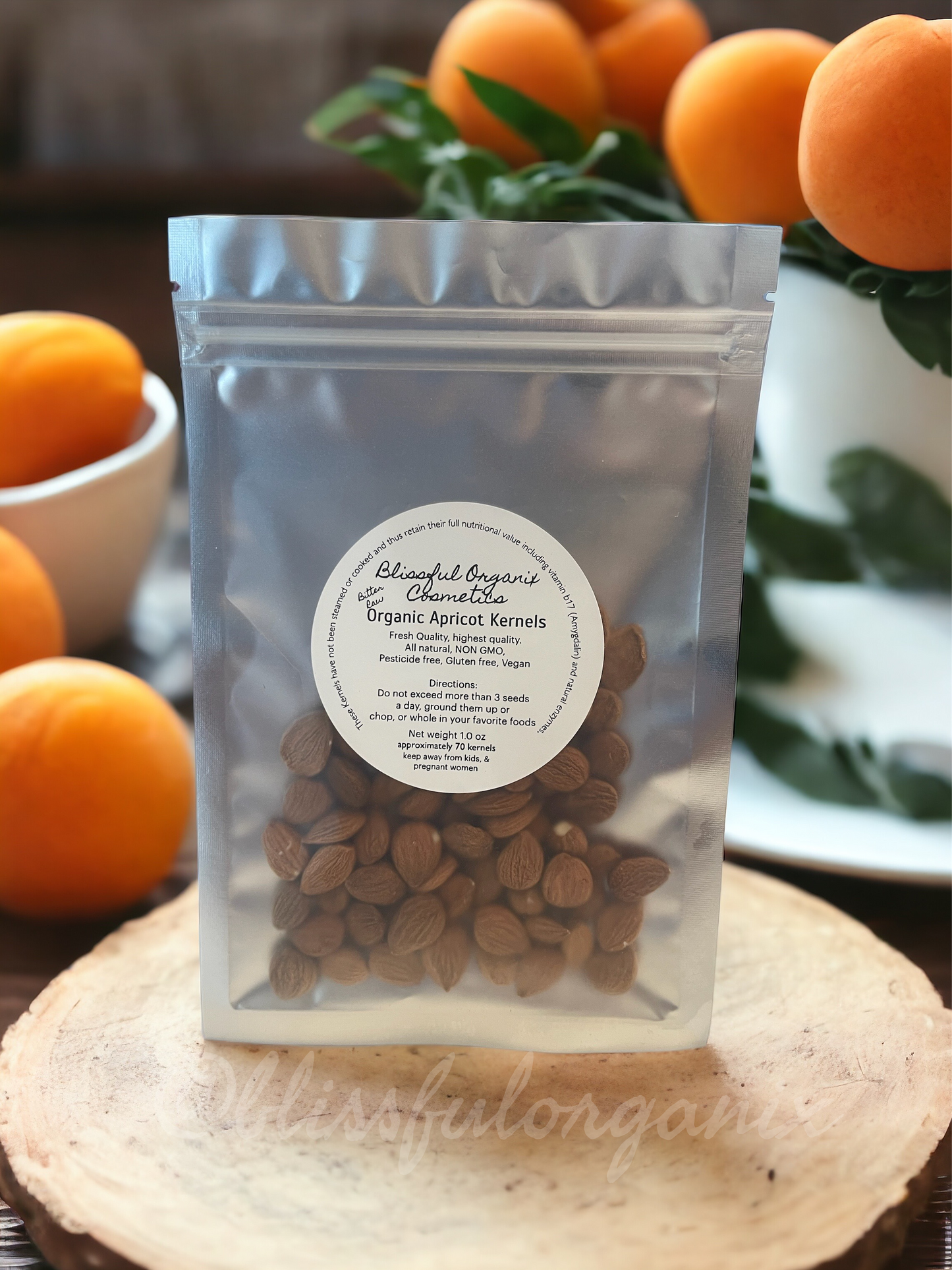 Organic Raw Bitter Apricot Kernels 1 oz