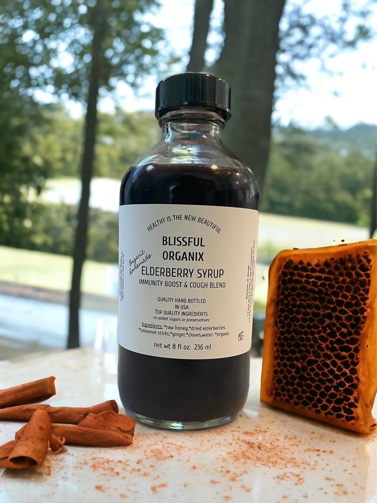 Organic Elderberry Syrup Immunity Booster+ Cough Blend 8oz